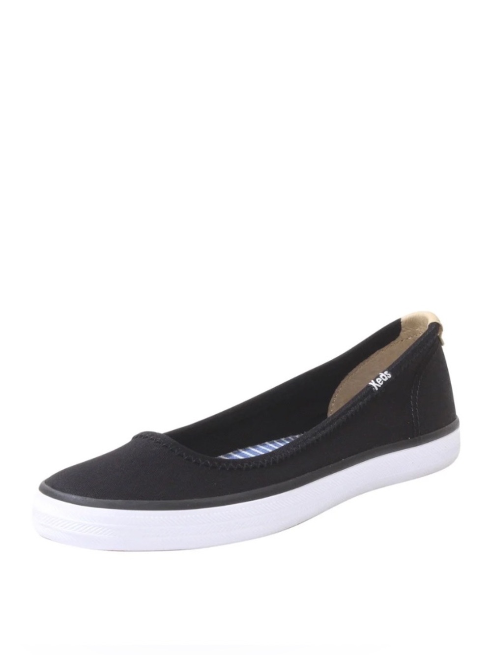 NIB Keds Bryn Twill Black Dream Foam Sneaker Ballet Flats Boat Shoes - Picture 4 of 14